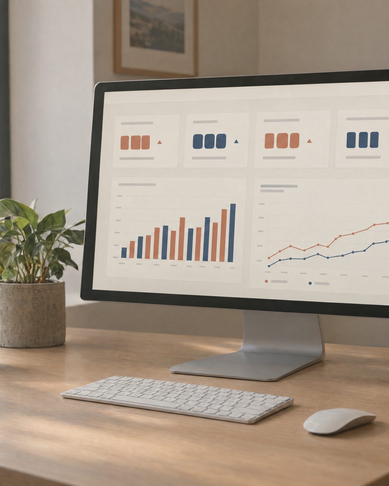 Tablero con las ventas de un cliente